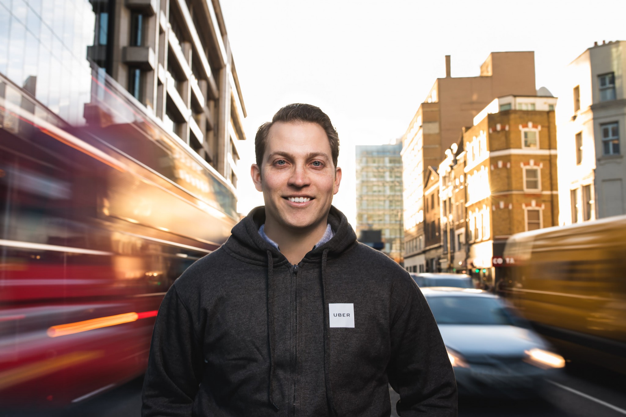 portrait uber london traffic