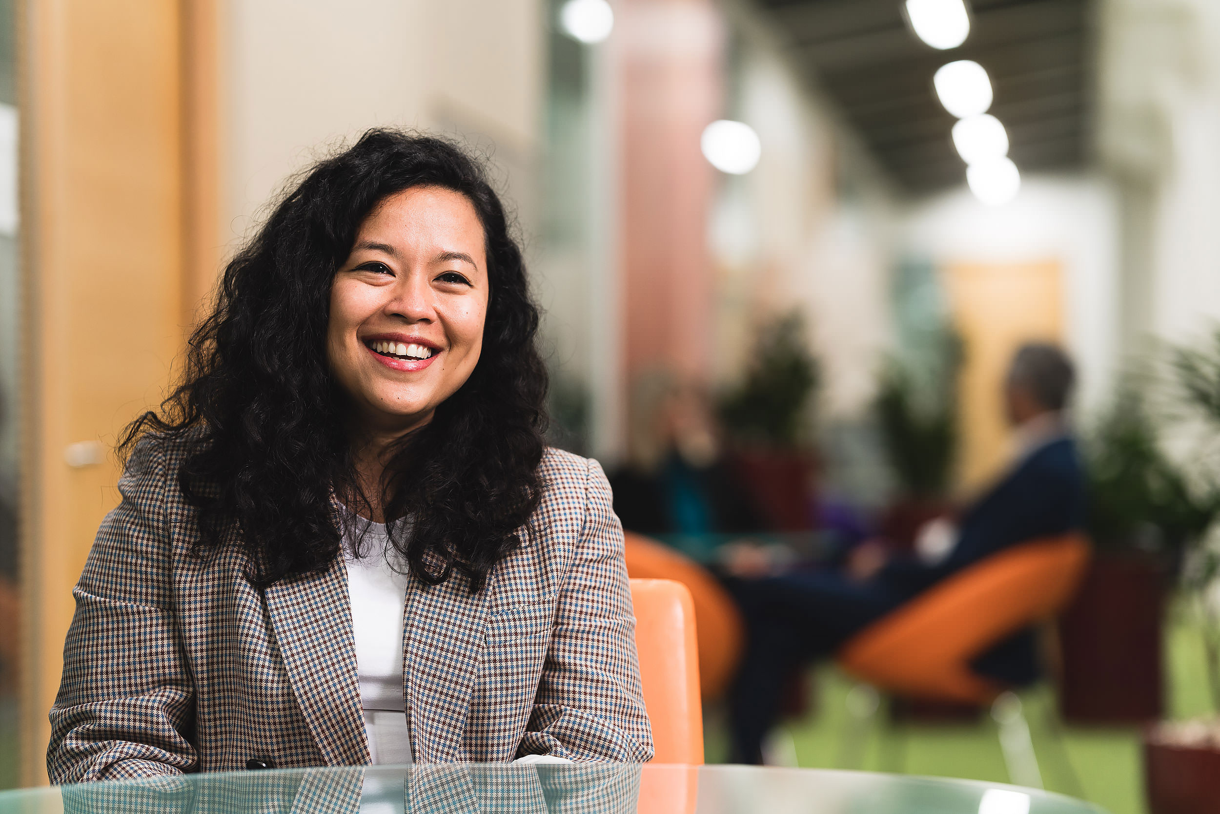 corporate lifestyle portrait of smiling female